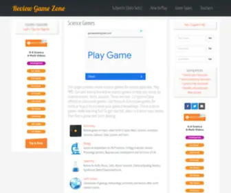 Sciencereviewgames.com(Science Games) Screenshot