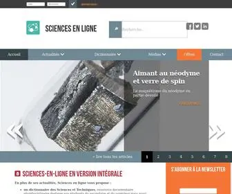 Sciences-EN-Ligne.net(Accueil) Screenshot