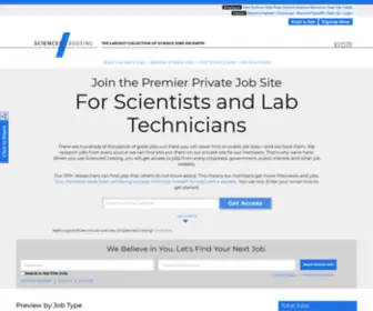 Sciencescrossing.com(Science Jobs) Screenshot