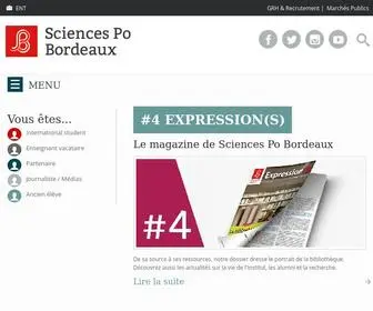 Sciencespobordeaux.fr(Sciences Po Bordeaux) Screenshot