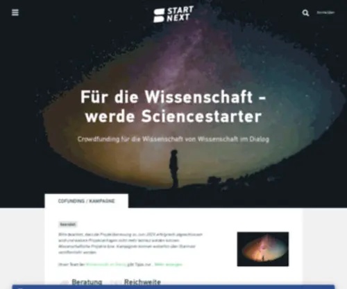 Sciencestarter.de(Sciencestarter) Screenshot