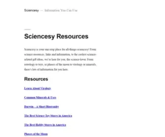 Sciencesy.com(Information You Can Use) Screenshot