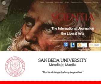 Scientia-Sanbeda.org(The International Journal on the Liberal Arts) Screenshot