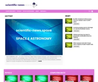 Scientific-News.space(All about the world of science) Screenshot