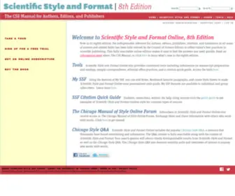 Scientificstyleandformat.org(Scientific Style and Format Online) Screenshot