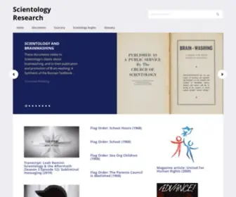 Scientology-Research.org(Scientology Research) Screenshot