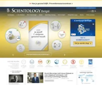 Scientology.be(De volledige verzameling kennis waaruit de Scientology religie) Screenshot