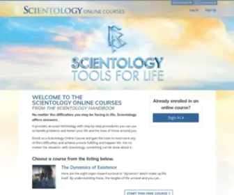 Scientologycourses.org(Free Scientology Online Courses from the Scientology Handbook) Screenshot