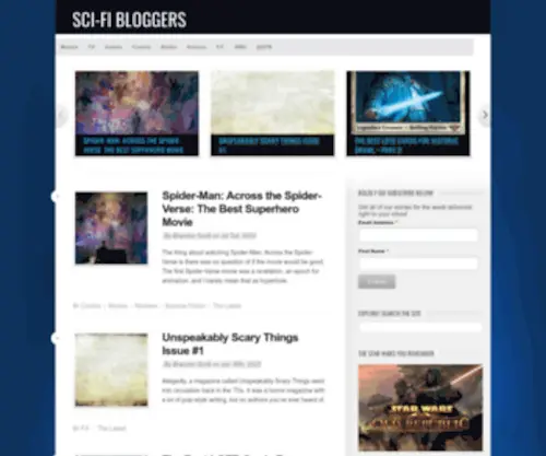Scifibloggers.com(Sci-Fi Bloggers) Screenshot