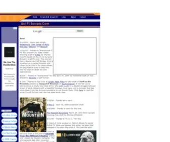 Scifiscripts.com(Science Fiction and Fantasy Movie Scripts) Screenshot