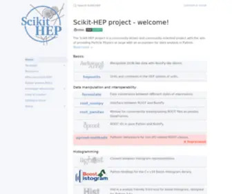 Scikit-Hep.org(The Scikit) Screenshot