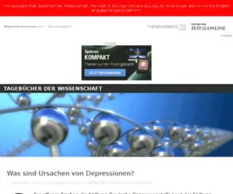 Scilogs.com(Tagebücher der Wissenschaft) Screenshot