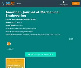 Scimechanicalengineering.com(American Journal of Mechanical Engineering) Screenshot