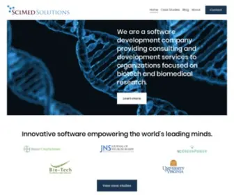 Scimedsolutions.com(SciMed Solutions builds innovative software products and) Screenshot