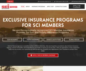 Scimemberinsurance.com(Safari Club International) Screenshot