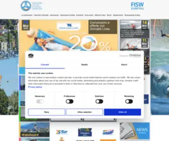 Scinautico.com(Il sito ufficiale della Federazione Italiana Sci Nautico e Wakeboard) Screenshot