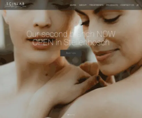 Scinlab.co.za(Scientific Skin Care) Screenshot