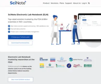 Scinote.net(SciNote is a top) Screenshot