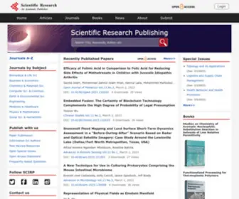 Scirp.org(Scientific Research Publishing) Screenshot