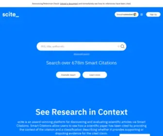 Scite.ai(AI for Research) Screenshot