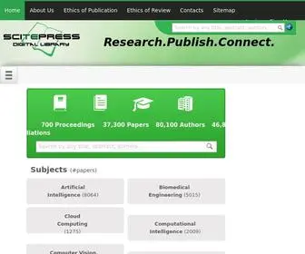 Scitepress.org(SCIENCE AND TECHNOLOGY PUBLICATIONS) Screenshot