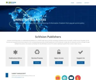 Scivisionpub.com(SciVision Open Access Publishers) Screenshot