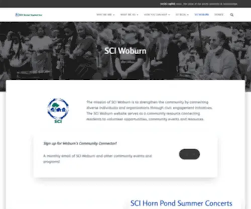 Sciwoburn.org(SCI Social Capital Inc) Screenshot