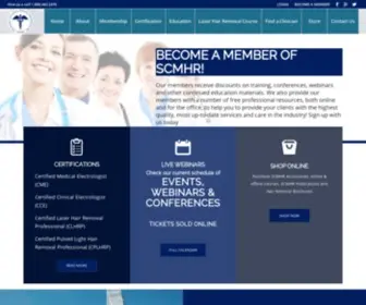 SCMHR.org(The Society for Clinical and Medical Hair Removal) Screenshot