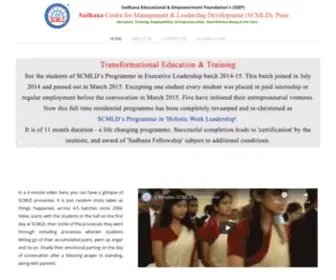 SCMLD.org(Sadhana Centre for Management & Leadership Development (SCMLD)) Screenshot