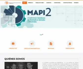 SCM.org.co(Sociedad Colombiana de Matemáticas) Screenshot