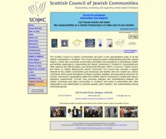 Scojec.org(The Scottish Council of Jewish Communities) Screenshot