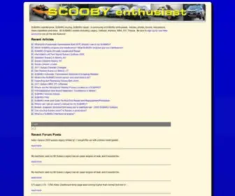 Scoobyenthusiast.com(Subaru cars) Screenshot