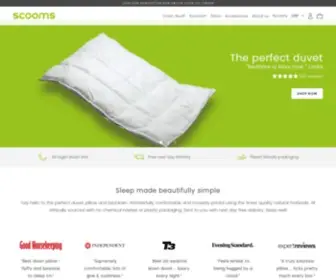 Scooms.com(Luxury down duvets) Screenshot