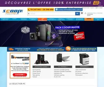 Scoop.com.tn(Scoop informatique met en vente toutes sortes de matériel informatique) Screenshot