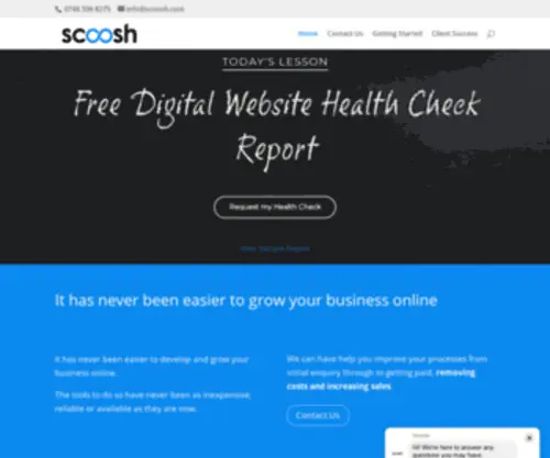 Scooshinternet.com(Grow your business online with Scoosh) Screenshot