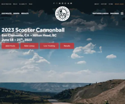 Scootercannonball.com(The Scooter Cannonball) Screenshot