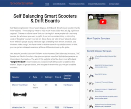 Scootersmarter.com(Self Balancing Smart Scooters & Drift Boards) Screenshot