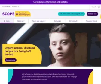 Scope.org.uk(Disability charity Scope UK) Screenshot