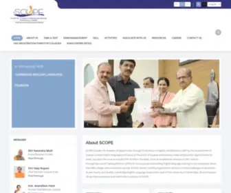 Scopegujarat.org(Society for Creation of Opportunity through Proficiency in English (SCOPE)) Screenshot