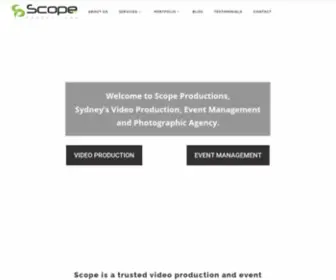 Scopeproductions.com.au(Scope Productions) Screenshot