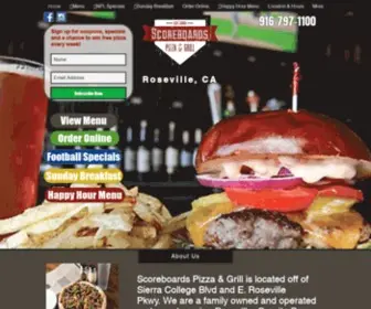 Scoreboardspizza.com(Scoreboards Pizza & Grill) Screenshot