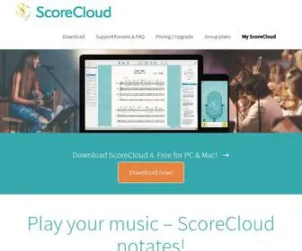 Scorecloud.com(Free Music Notation Software) Screenshot