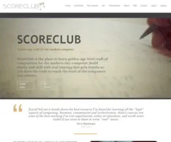 Scoreclub.net(Golden-age level craft of composition for the modern-day composer. Real training) Screenshot