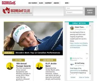 Scoregolf.com(Golf Canada SCOREGolf) Screenshot