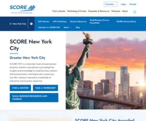 Scorenyc.org(New York City) Screenshot
