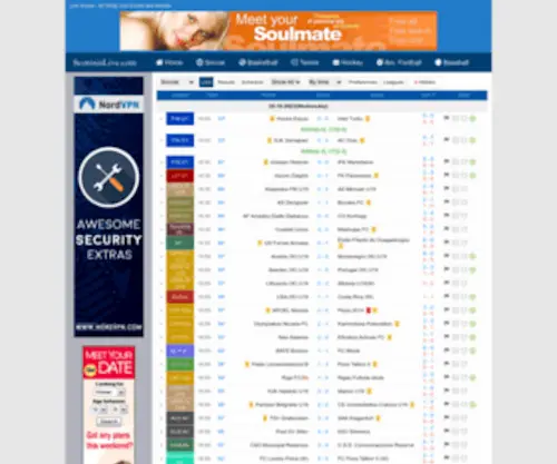 Scoresinlive.com Screenshot