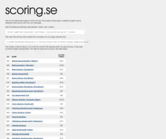 Scoring.se(scoring) Screenshot