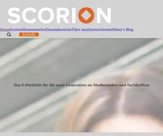 Scorion.de(E-Portfolio für die neue Generation an Studierenden) Screenshot