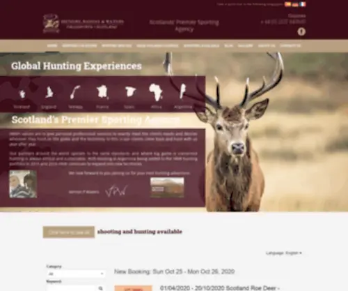 Scothunt.co.uk(Bird shooting and deer stalking from Hendry) Screenshot