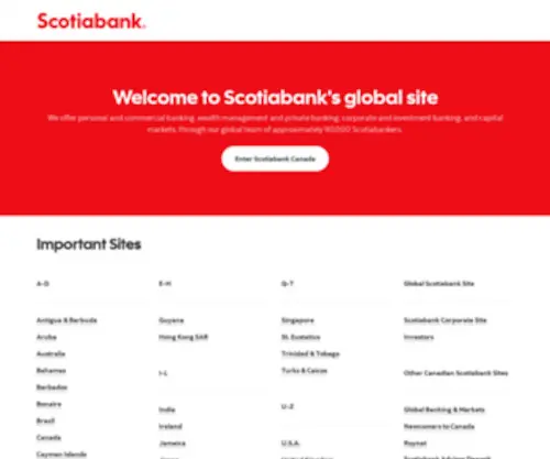Scotiabank.com(Scotiabank Global Site) Screenshot